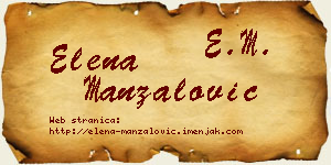 Elena Manzalović vizit kartica